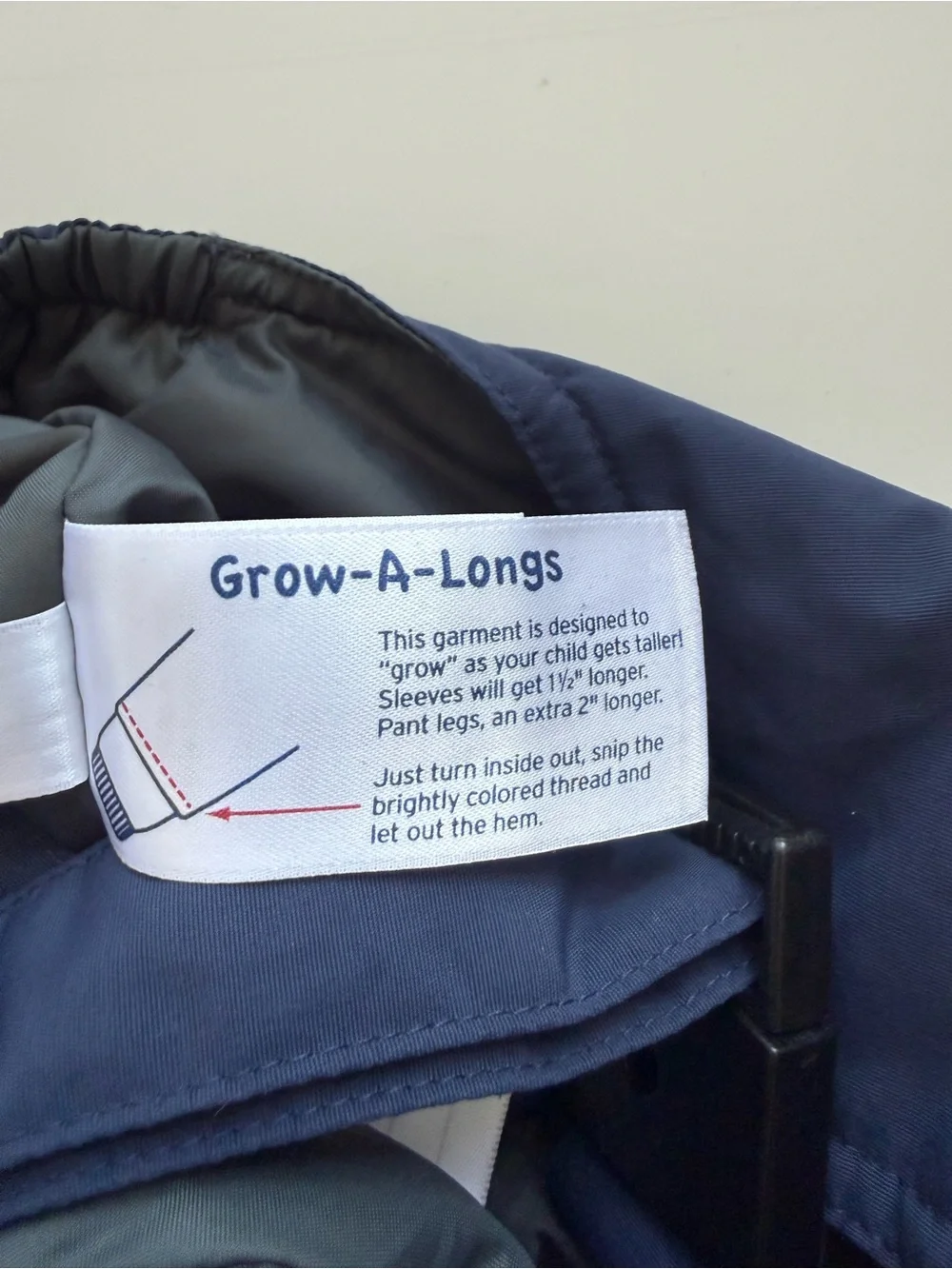 Lands’ End Grow-A-Longs Snow Bib Navy Size 5